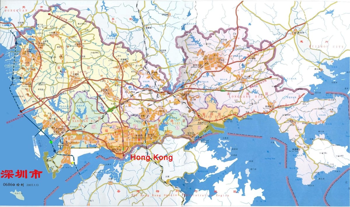 지도 ems 심천 중국