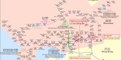 선전 지도 전자제품 시장